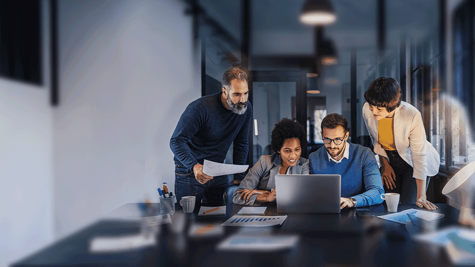 Team Working Together Background